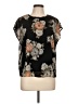 Forever 21 100% Polyester Floral Black Short Sleeve Blouse Size L - photo 1