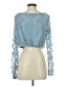 Honey Punch 100% Polyester Blue 3/4 Sleeve Blouse Size S - photo 2