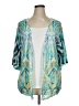 Chico's Graphic Teal Cardigan Size XL (3) - photo 1