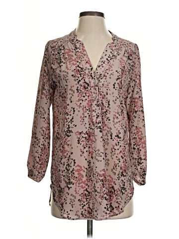Amour Vert Long Sleeve Silk Top (view 1)