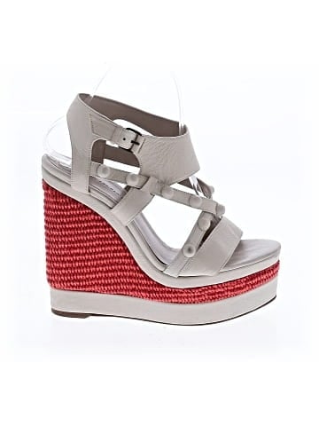 Balenciaga Leather Espadrille Wedges (view 1)