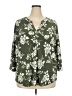 Papermoon Green 3/4 Sleeve Blouse Size 3X - photo 1