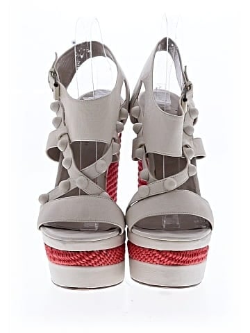 Balenciaga Leather Espadrille Wedges (view 2)