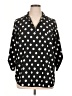 Millenium 100% Polyester Polka Dots Black 3/4 Sleeve Blouse Size 1X - photo 1