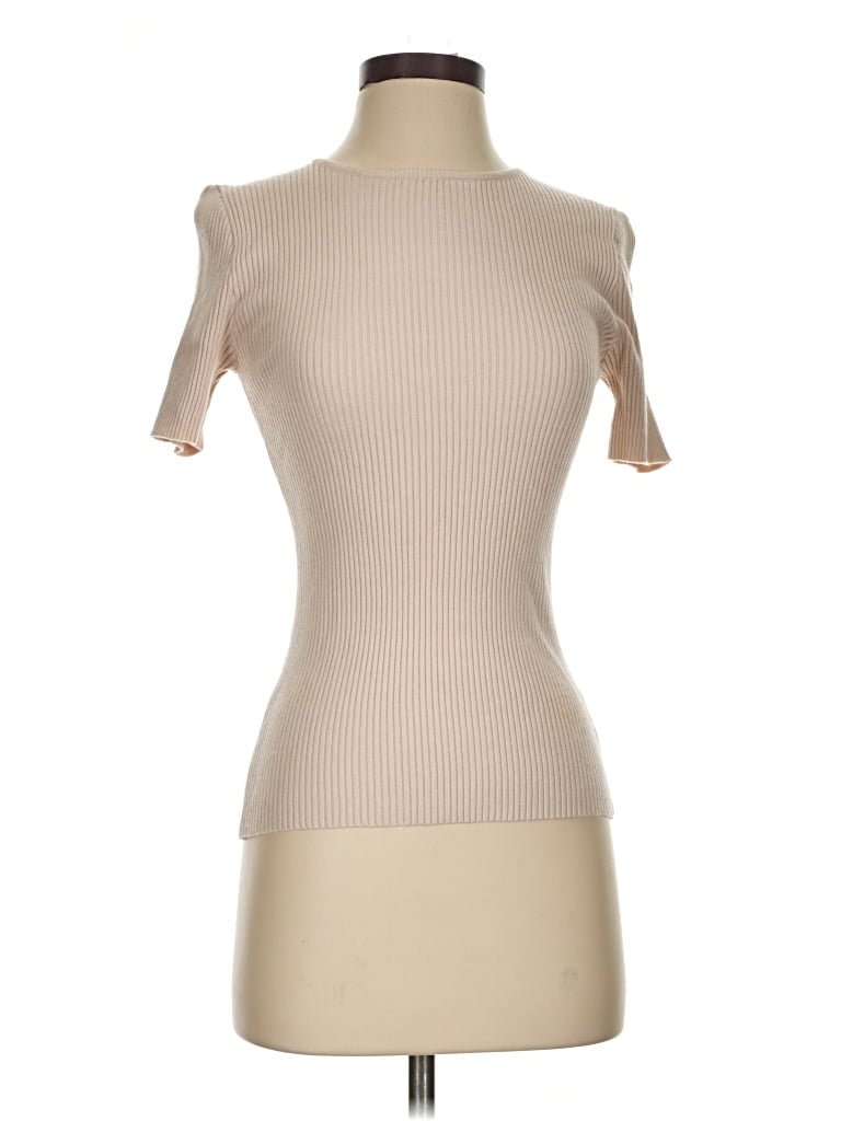 Pre-owned Zesica Short Sleeve Turtleneck In Tan
