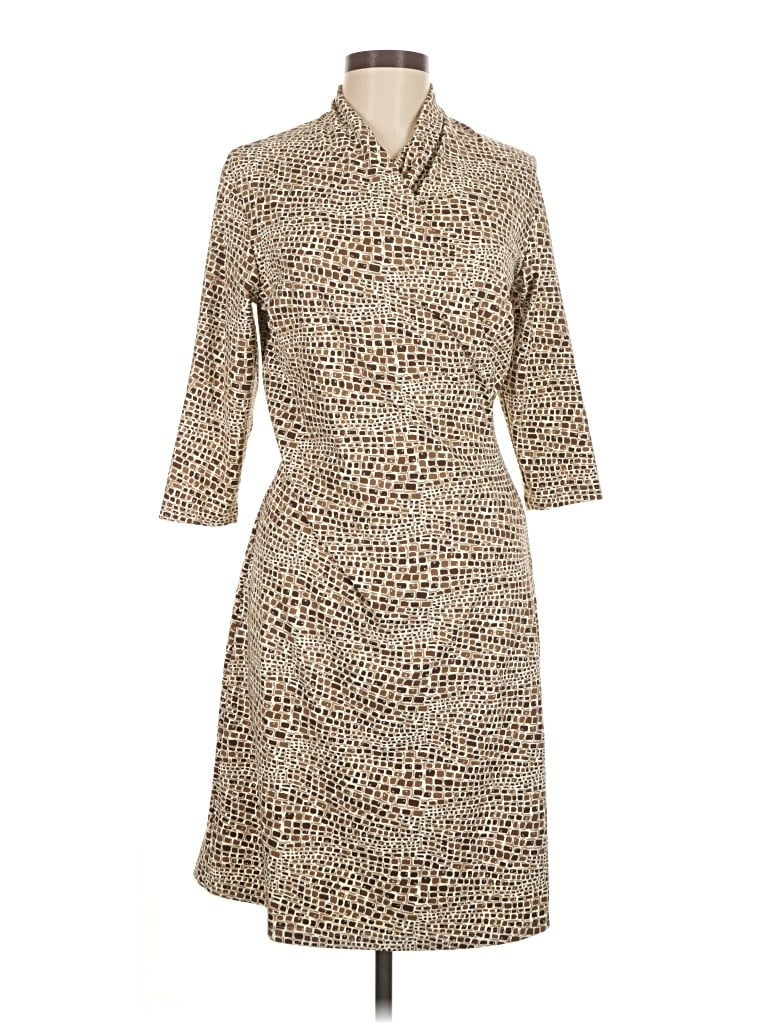 Pre-owned J. Mclaughlin Casual Dress In Tan