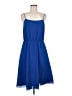 J.Crew 100% Polyester Solid Blue Casual Dress Size 8 - photo 1