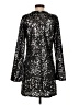 H&M 100% Polyester Stars Black Cocktail Dress Size S - photo 2