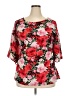 Molly & Isadora 100% Polyester Red Short Sleeve Blouse Size 3X Plus - photo 1