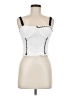 Sky To Moon 100% Rayon White Sleeveless Top Size M - photo 1