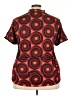 Terry 100% Polyester Red Short Sleeve Blouse Size 3X - photo 2