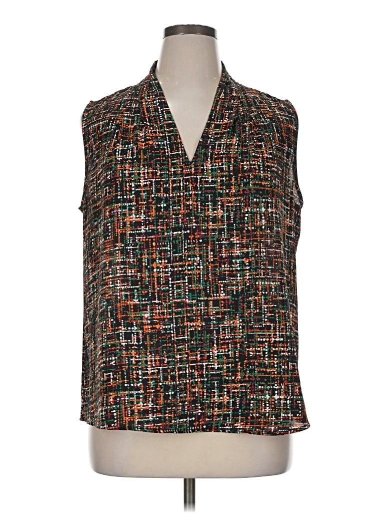 Pre-owned Worthington Sleeveless Blouse In Black