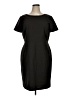 Alex Marie Solid Black Casual Dress Size 16 Petite - photo 1
