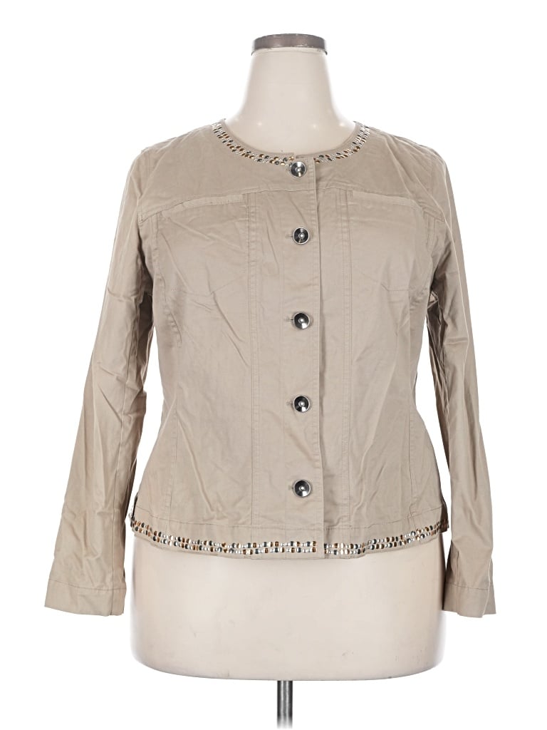 Pre-owned Lane Bryant Jacket In Tan