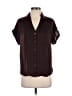Naked Zebra 100% Polyester Brown Short Sleeve Blouse Size S - photo 1