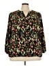 T Tahari 100% Polyester Black Long Sleeve Blouse Size 2X - photo 1
