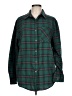 La Miel Plaid Green Long Sleeve Button-Down Shirt Size L - photo 1