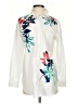Chico's Floral White Long Sleeve Button-Down Shirt Size Sm (0.5) - photo 1