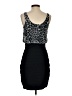 Express 100% Polyester Animal Print Black Cocktail Dress Size XS - photo 2