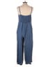 Old Navy 100% Tencel Solid Blue Jumpsuit Size L - photo 2
