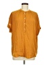 J.Crew 100% Viscose Solid Orange Short Sleeve Blouse Size M - photo 1