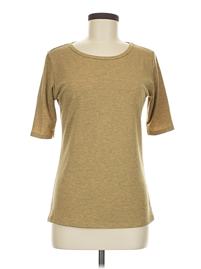 Pre-owned Lularoe 3/4 Sleeve T-shirt In Gold