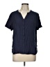 Amazon Essentials 100% Viscose Blue Short Sleeve Henley Size L - photo 1