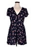 My Michelle 100% Rayon Floral Blue Romper Size XXL - photo 1