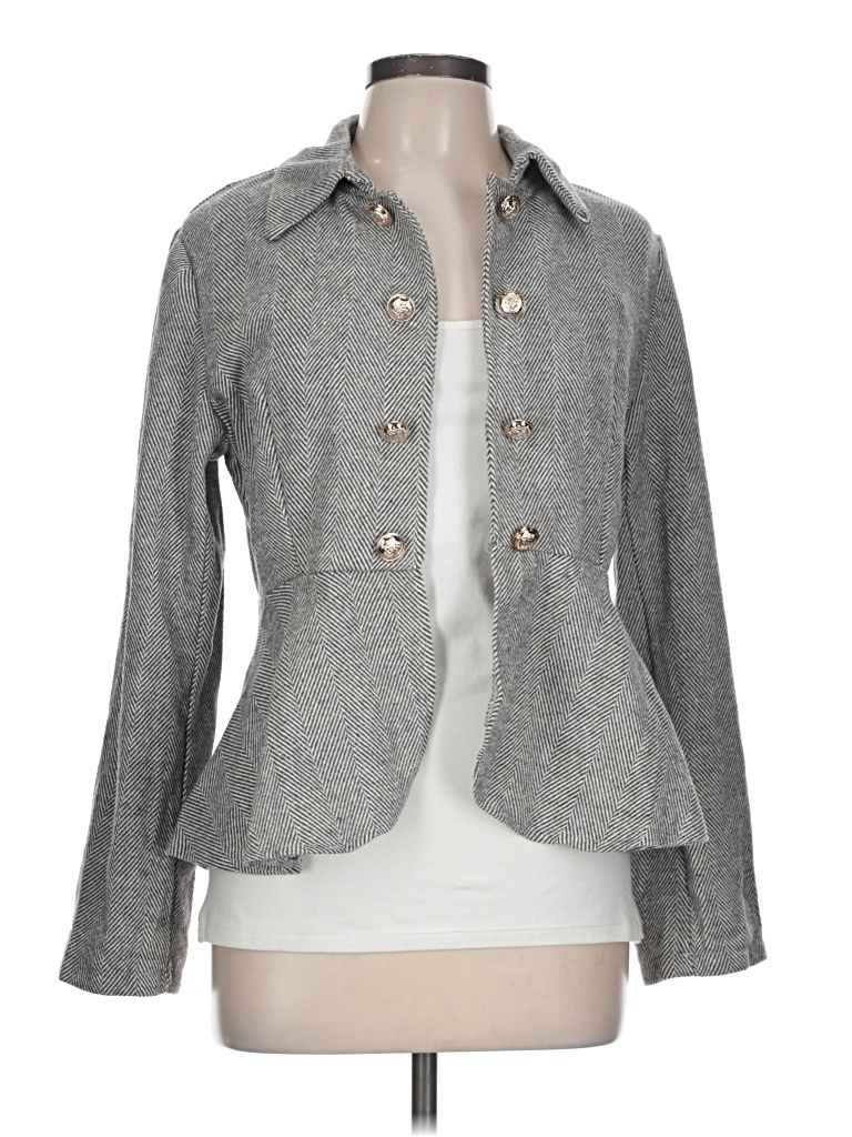 Pre-owned Unbranded Blazer Jacket In Gray