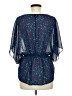 Mossimo Blue Short Sleeve Blouse Size L - photo 2