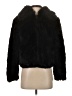 Topshop Black Faux Fur Jacket Size 4 - photo 1