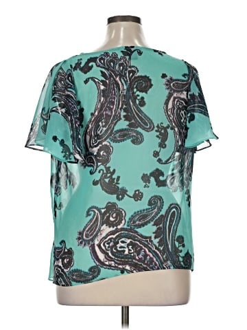 INC International Concepts Short Sleeve Blouse (view 2)