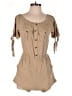 No Boundaries 100% Polyester Solid Tan Romper Size M - photo 1