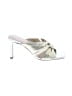 J.Crew 100% Leather Metallic Ivory Gold Sandals Size 6 1/2 - photo 1