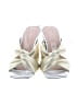 J.Crew 100% Leather Metallic Ivory Gold Sandals Size 6 1/2 - photo 2
