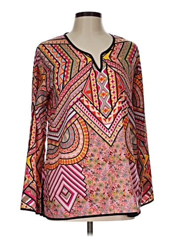 Feathers Long Sleeve Blouse (view 1)