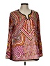 Feathers Pink Long Sleeve Blouse Size L - photo 1