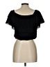 Unbranded Black Short Sleeve Blouse Size L - photo 2