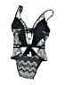 Becca Houndstooth Black One Piece Swimsuit Size XS - photo 2
