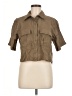 Darling Tan Short Sleeve Button-Down Shirt Size M - photo 1
