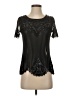 Express 100% Polyester Black Short Sleeve Top Size XS - photo 1