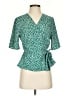 Kaileigh 100% Polyester Green 3/4 Sleeve Blouse Size S - photo 1
