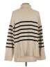 Gap 100% Cotton Stripes Tan Turtleneck Sweater Size S - photo 2