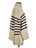 Gap 100% Cotton Stripes Tan Turtleneck Sweater Size S - photo 4