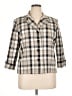 DressBarn Plaid Ivory Blazer Size XL - photo 1