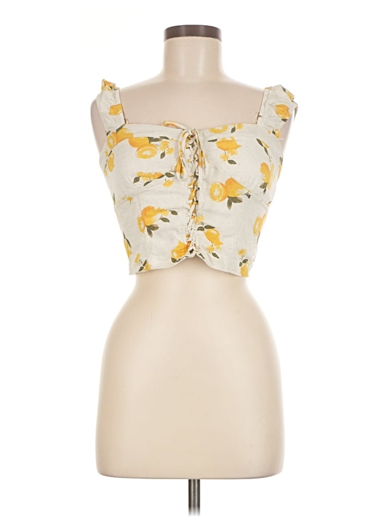 Pre-owned Kirious Sleeveless Blouse In Yellow