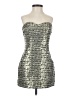 H&M Metallic Silver Cocktail Dress Size 4 - photo 1