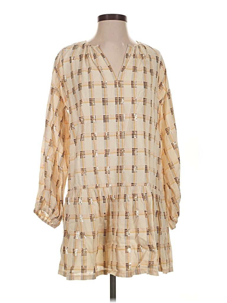Pre-owned Lou & Grey Casual Dress In Tan