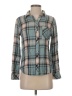 Rails 100% Rayon Plaid Teal Long Sleeve Button-Down Shirt Size XS - photo 1