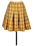 Unbranded 100% Polyester Plaid Yellow Casual Skirt Size L - photo 1